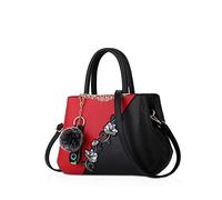 NICOLE & DORIS Handbags fashionable women's handbags for ladies flower pattern crossbody bags splicing color shoulder bags red