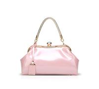 NICOLE & DORIS Handbags for Woman Patent Leather Glossy Shell Clutches Evening Bags Fashionable for Party Pink
