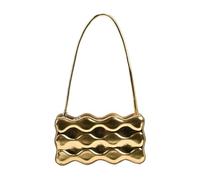 NICOLE & DORIS Handbags for Women Clutch Bag Lady Underarm Bag Small Top Handle Bag Patent Leather Purses Bag Phone Bag Evening Bag Shiny Party Handbags Gold