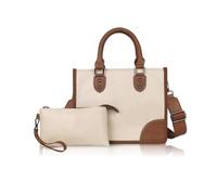 NICOLE & DORIS Handbags for Women,Designer Top Handle Bag Colour Block | Ladies Handbags Waterproof PU Leather,Shoulder Bags with Wallet for Casual Shopping Work Black