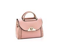 NICOLE & DORIS Handbags for Women Designer Top Handle Bag Ladies Small Crossbody Shoulder Bags PU Leathe Clutch Bag Girls Messenger Bags with Lock Closure Pink