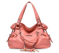 NICOLE&DORIS Handbags for Women Leather Shoulder Bag Fashion Handbags Crossbody Bags Casual Shoulder Bags for Women Pink