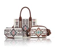 NICOLE & DORIS Handbags for Women,PU Leather Ladies Handbags 3 Pcs Set | Top-Handle Bags with Wallet and Crossbody Purse for Casual Work Shopping Travel