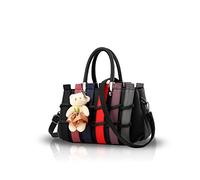 NICOLE & DORIS Handbags for Women Shoulder Bags Handbags Women's Handbag Latest Trends Splice Colour, black, L, tote bags