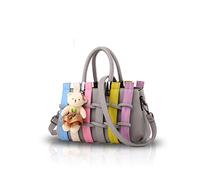 NICOLE & DORIS Handbags for Women Shoulder Bags Handbags Women's Handbag Latest Trends Splice Colour, gray, L, Trendy