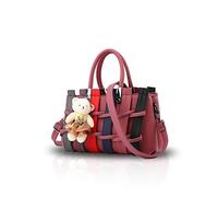 NICOLE & DORIS Handbags for Women Shoulder Bags Handbags Women's Handbag Latest Trends Splice Colour, red, L, Contemporary