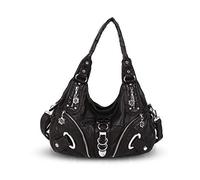 NICOLE & DORIS Hobo Shoulder Bag Large Totes Slouch New Handbags Stylish Bags for Women Crossbody Black