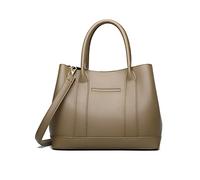 NICOLE & DORIS Ladies Fashion Handbags PU leather Top Handle Bags Waterproof Medium Tote Bags for Casual Work Shopping Khaki