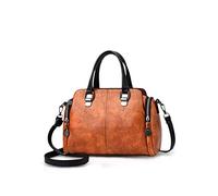 NICOLE&DORIS Ladies Fashion Top-Handle Bags Retro Handbags Soft PU Leather Shoulder Bag Cross body Bag Tote Bags for Women Yellow