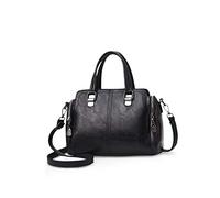NICOLE&DORIS Ladies Fashion Top-Handle Bags Retro Handbags Soft PU Leather Shoulder Bag Cross body Bag Tote Bags for Women Black