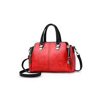 NICOLE&DORIS Ladies Fashion Top-Handle Bags Retro Handbags Soft PU Leather Shoulder Bag Cross body Bag Tote Bags for Women Red