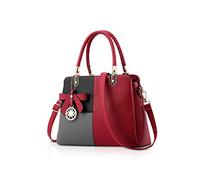 NICOLE&DORIS Ladies Handbag Shoulder Bag Women Top Handle Bags Retro Messenger Bag Female Designer Large Bag Wine red A