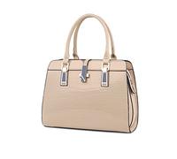 Nicole&Doris Ladies Handbags Fashion Patent Leather Shoulder Messenger Bag for Women(Khaki)
