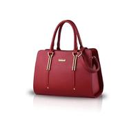 NICOLE & DORIS Ladies Handbags Women PU Leather Shoulder Bag Fashion Messenger Bag for Women Crossbody Bag Wine red