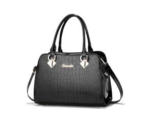 NICOLE & DORIS Ladies Medium Handbags Fashion Top Handle Bag Patent Leather Shoulder Bag Crossbody Bags Waterproof Tote Bag for Daily Use