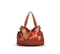 NICOLE & DORIS Ladies Tote Bag Handbag Hobes and Shoulder Bag Women Messenger Brown