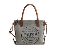 NICOLE & DORIS Large Canvas Bags for Women Simple Shoulder Bag Multi Pocket Tote Handbag Ladies Top Handle Bags for Commuting,Travel & Daily Use Grey A