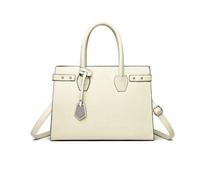 NICOLE & DORIS Large Capacity Handbags for Women Ladies Tote Bags PU Leather Designer Shoulder Bag for Work School Travel Daily Use White