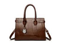 NICOLE & DORIS Large Capacity Handbags for Women Ladies Tote Bags PU Leather Designer Shoulder Bag for Work School Travel Daily Use Brown