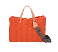 NICOLE & DORIS Large Puffer Tote Bag - Lightweight, Soft, Waterproof Crossbody Handbag for Work, Travel, Gym, Shopping - Orange