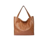 NICOLE & DORIS Large Shoulder Bags for Women Shopping Bag Soft Leather Travel Tote Bag Casual Work Bag Lightweight Handbags Hobo Bags Light Brown