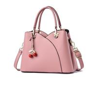 NICOLE & DORIS Large Top Handle Bags for Women Fashion Shoulder Bag with Elegant Pendant Ladies Handbags PU leather for Work,Dating,Daily Use,Shopping Pink