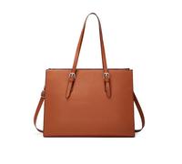 NICOLE & DORIS Large Tote Bag for Women Laptop Bags 15.6 Inch Shoulder Bag with Zipper Briefcase Work Bag PU Leather Shopping Bags for Office Travel School Brown