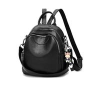 NICOLE & DORIS Mini Backpack for Women Small Handbag Backpack 2 in 1 Rucksack PU Leather Backpacks Shoulder Bag Waterproof Daypack for School Work Travel Black A