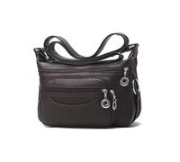 NICOLE & DORIS Multi Pockets Crossbody Bag for Women Lightweight Shoulder Handbags Casual Crossbody Handbags for Travel Daily Use Brown