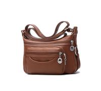 NICOLE & DORIS Multi Pockets Crossbody Bag for Women Lightweight Shoulder Handbags Casual Crossbody Handbags for Travel Daily Use Beige