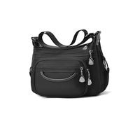 NICOLE & DORIS Multi Pockets Crossbody Bag for Women Lightweight Shoulder Handbags Casual Crossbody Handbags for Travel Daily Use Black Oxford Cloth