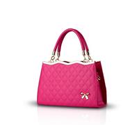 Nicole&Doris New Women/Ladies Handbag Shoulder Crossbody Bag Soft Surface PU Leather Diamond Lattice Rose
