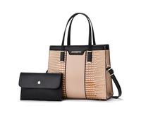 NICOLE & DORIS PU Leather Handbags for Women Womens Handbag and Wallet Set Top-Handle Totes Satchel Shoulder Bag for Ladies for Working Travel Date Shopping Gifts Khaki