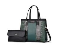 NICOLE & DORIS PU Leather Handbags for Women Womens Handbag and Wallet Set Top-Handle Totes Satchel Shoulder Bag for Ladies for Working Travel Date Shopping Gifts Green