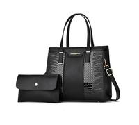 NICOLE & DORIS PU Leather Handbags for Women Womens Handbag and Wallet Set Top-Handle Totes Satchel Shoulder Bag for Ladies for Working Travel Date Shopping Gifts Black