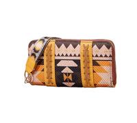 NICOLE & DORIS Purses for Women Large Capacity Wallet with Roomy Compartment Vintage Long Clutch Bag with Wrist Strap Yellow