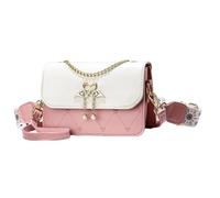 NICOLE & DORIS Satchel Handbag Women Small Crossbody Bag Chain Shoulder Bag with 2 Straps PU Leather Side Bag Girls Messenger Bag Cute Purse Pink
