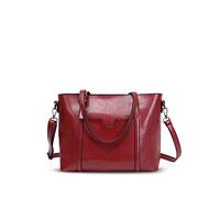 NICOLE&DORIS Shoulder Bag Ladies Tote Handbag Hobos Crossbody Bag Women Large Bag PU Leather Red