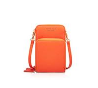 NICOLE&DORIS Small Crossbody Shoulder Bag Women Leather Purse Handbag Girls Wallet Cell Phone Purses Passport Bag Orange