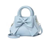 NICOLE & DORIS Small Handbags for Women Cute Crossbody Bag Mini Shoulder Bags PU Leather Top Handle Bags Bowknot Handbag Clutch Bag Girls Messenger Bags Blue