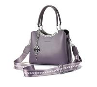 NICOLE & DORIS Small Handbags for Women Shoulder Bag Multi Pocket Top Handle Bags PU Leather Crossbody Bag Satchel Bag Handbag with Wide Strap Purple