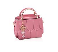 NICOLE & DORIS Small Handbags Women Crossbody Bag Top Handle Bag Elegant Shoulder Bags PU Leather Top Handle Bag Satchel Bag Phone Bag for Casual Daily Pink