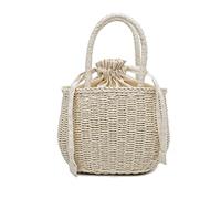 NICOLE & DORIS Straw Beach Bag for Women,Summer Woven Tote Bags Purse Boho Style,Top Handle Handbag Clutch for Women Girls Shopping Travel Daily Use Beige