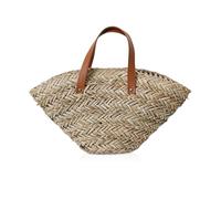 NICOLE & DORIS Straw Shoulder Bag For Women Summer Beach Bag Top Handle Woven Handbag Clutch for Travel, Holidays and Shopping Coffee brown