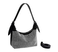 NICOLE & DORIS Studded Handbags for Women Clutch Bag Elegant Shoulder Bag Glitter Clutch Bag Purses Top-handle Bag Ladies Party Bag Evening Bag Wedding Bag Black with Silver