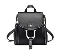 NICOLE & DORIS Stylish Backpacks for Women Small Backpacks Cute Ladies Daypack Leather PU Handbags Waterproof Anti-Theft Rucksack Girls Fashion Backpack and Shoulder Bag Black