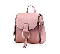 NICOLE & DORIS Stylish Backpacks for Women Small Backpacks Cute Ladies Daypack Leather PU Handbags Waterproof Anti-Theft Rucksack Girls Fashion Backpack and Shoulder Bag Pink