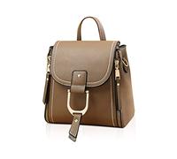 NICOLE & DORIS Stylish Backpacks for Women Small Backpacks Cute Ladies Daypack Leather PU Handbags Waterproof Anti-Theft Rucksack Girls Fashion Backpack and Shoulder Bag Khaki