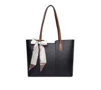 NICOLE & DORIS Totes Ladies Bag Large Capacity Top Handle Handbags PU Leather Shoulder Bags for Women with Zipper for Work Business Casual Black