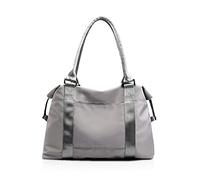 NICOLE & DORIS Unisex Travel Handbag - Waterproof Duffel Bag for Women - Weekend, Overnight & Carry On - Grey